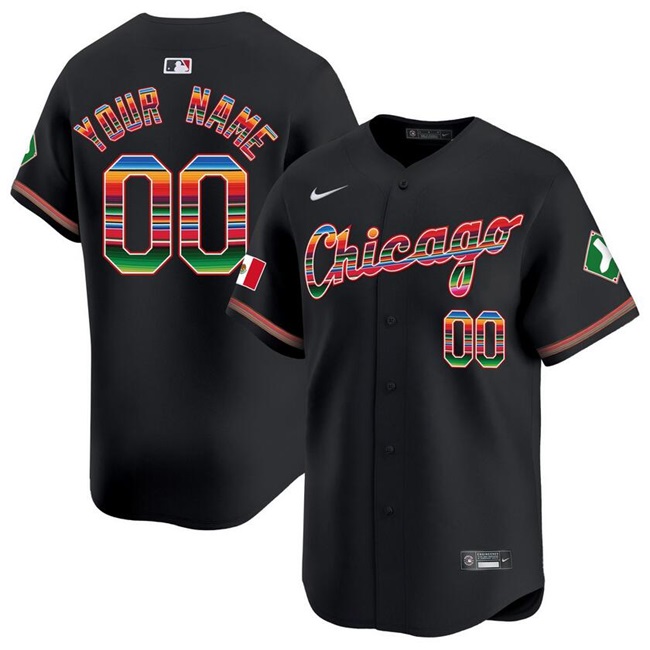 Men's Chicago White Sox Customized White Mexico Vapor Premier Limited Stitched Baseball Jersey